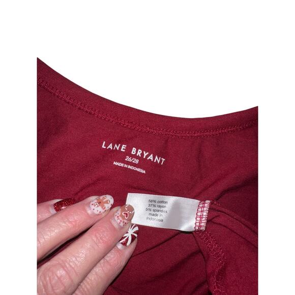 Lane Bryant 2X Burgundy Soft Blouse - Picture 4 of 4